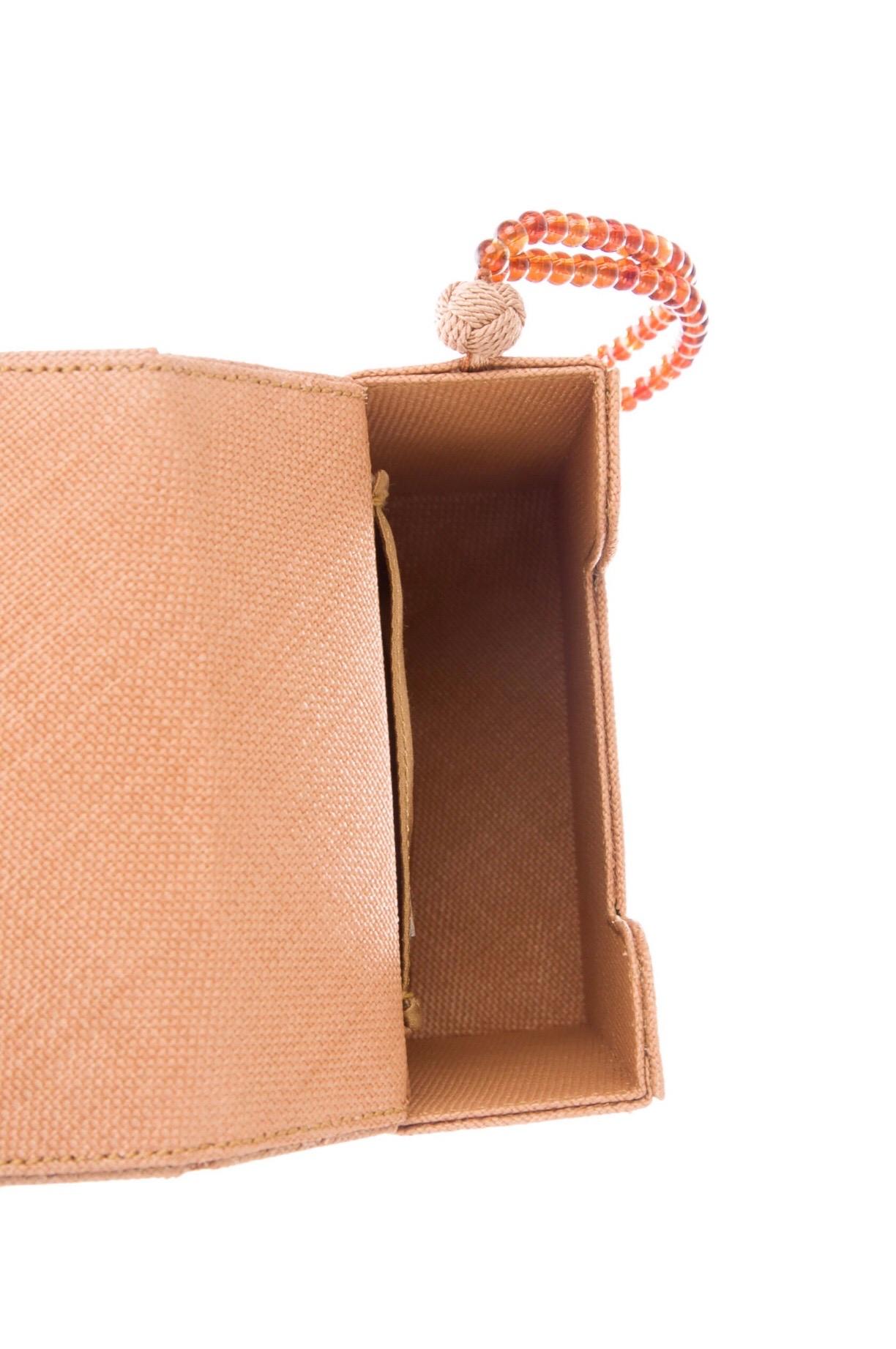 orange evening bag