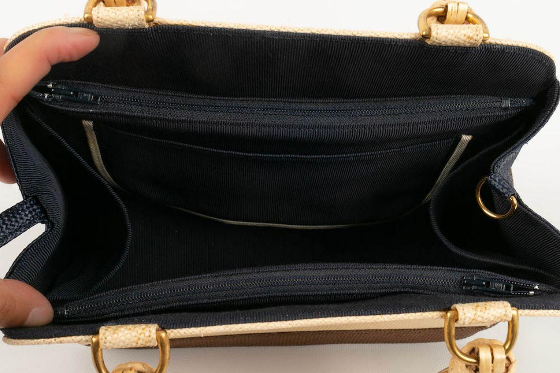 Renaud Pellegrino Handbag in Panama Straw For Sale 3