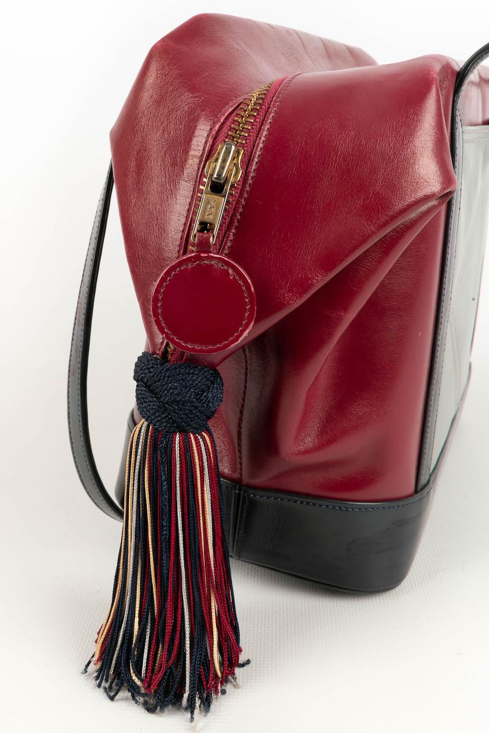 Renaud Pellegrino Bolso de Piel Multicolor con Metal Dorado en venta 2