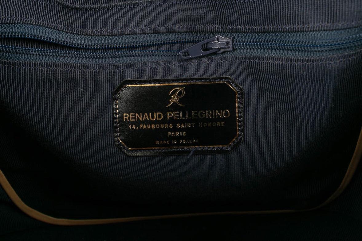 Mehrfarbige Ledertasche von Renaud Pellegrino mit goldenem Metall im Angebot 4