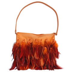 Borsa Renaud Pellegrino in raso arancione