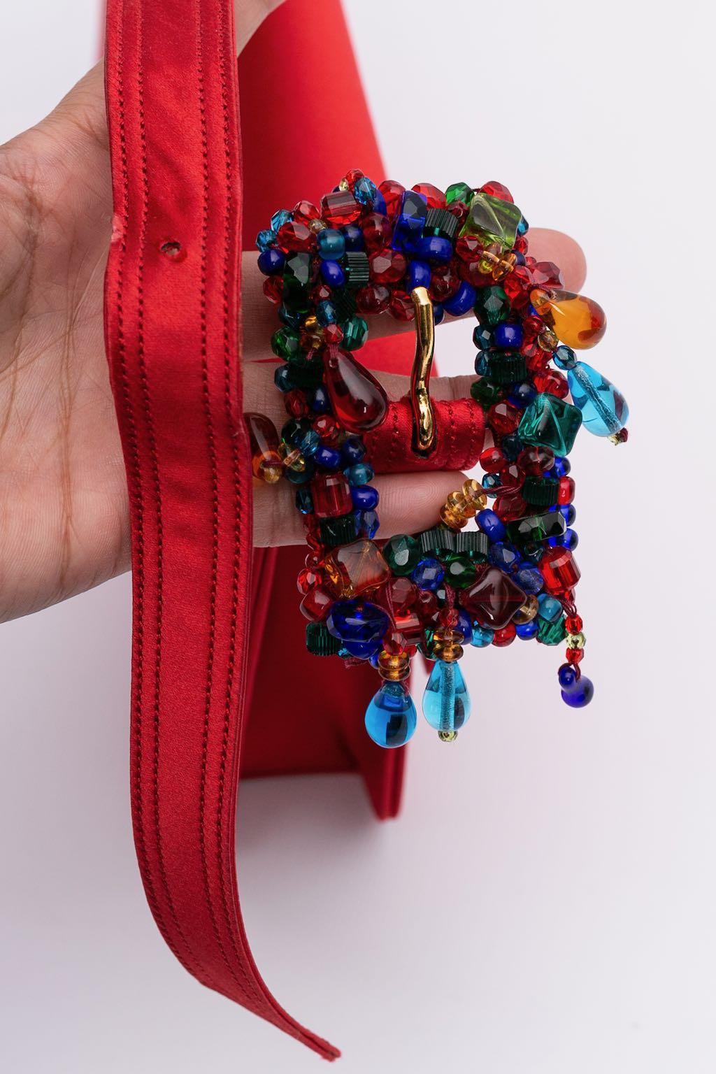 Rote Perlen-Tasche von Renaud Pellegrino im Angebot 8
