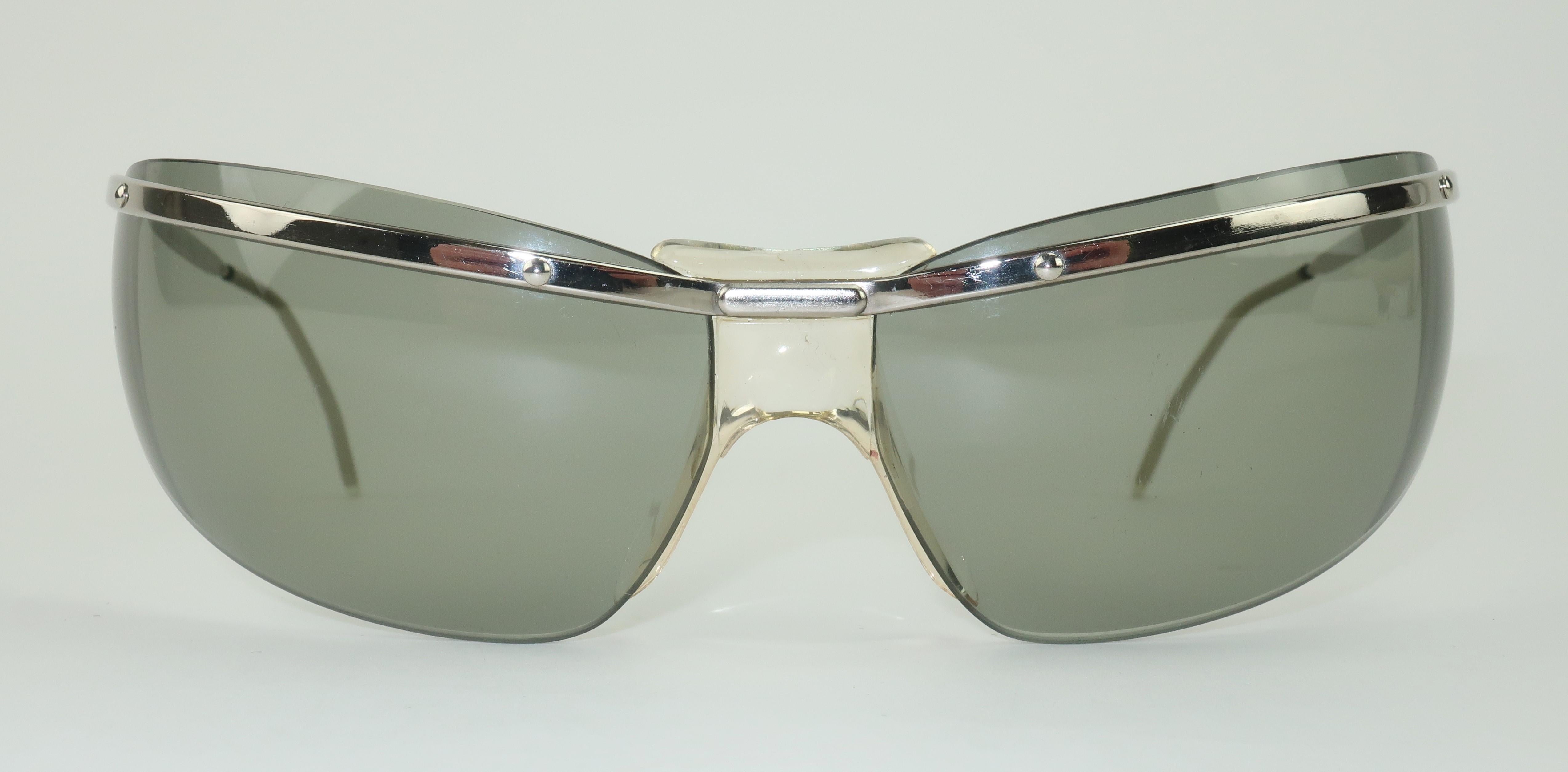 Gray Renauld Spectaculars French Wrap Around Sunglasses, 1960's