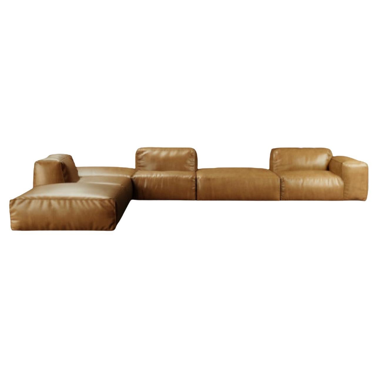 Rencontre Moi Modular Sofa Touch Sella cuir en vente