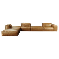 Modulares Sofa mit Touch Sella-Leder von Rencontre Moi