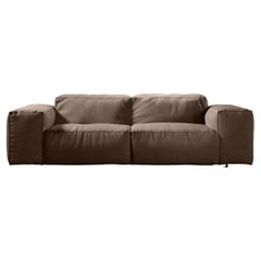 RENCONTRE MOI Modular Sofa Two Seater Brown Nabuk Leather