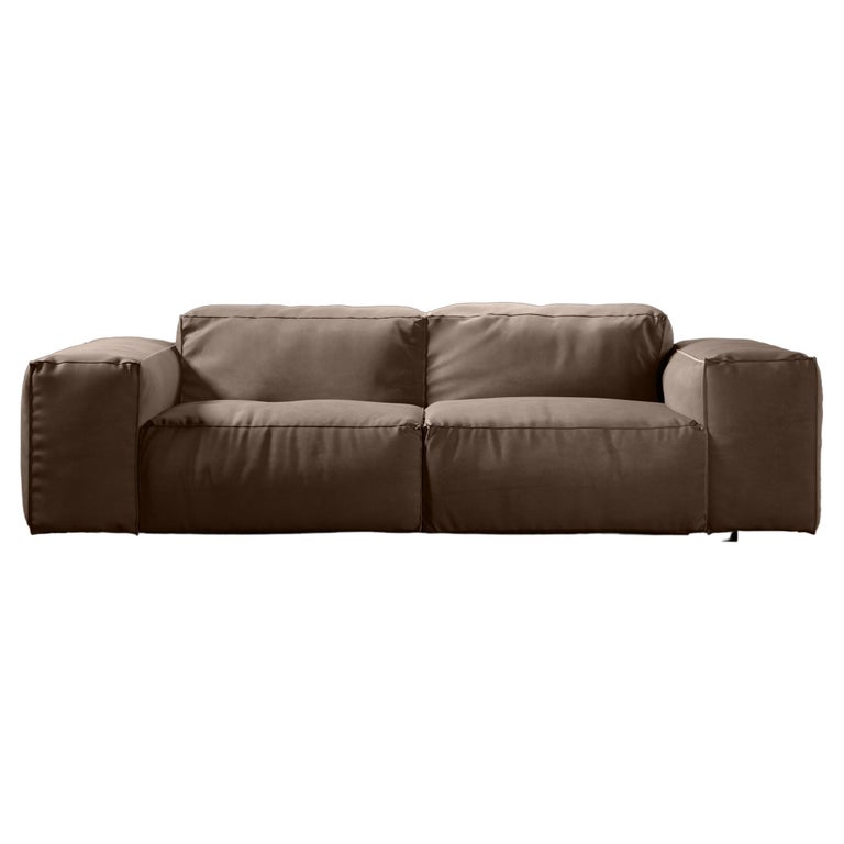 RENCONTRE MOI Modular Sofa Two Seater Brown Nabuk Leather at 1stDibs | twoo  rencontre