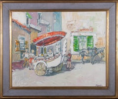 Rendle Wood (1894-1987) - Mid 20th Century Oil, The Street Vendor