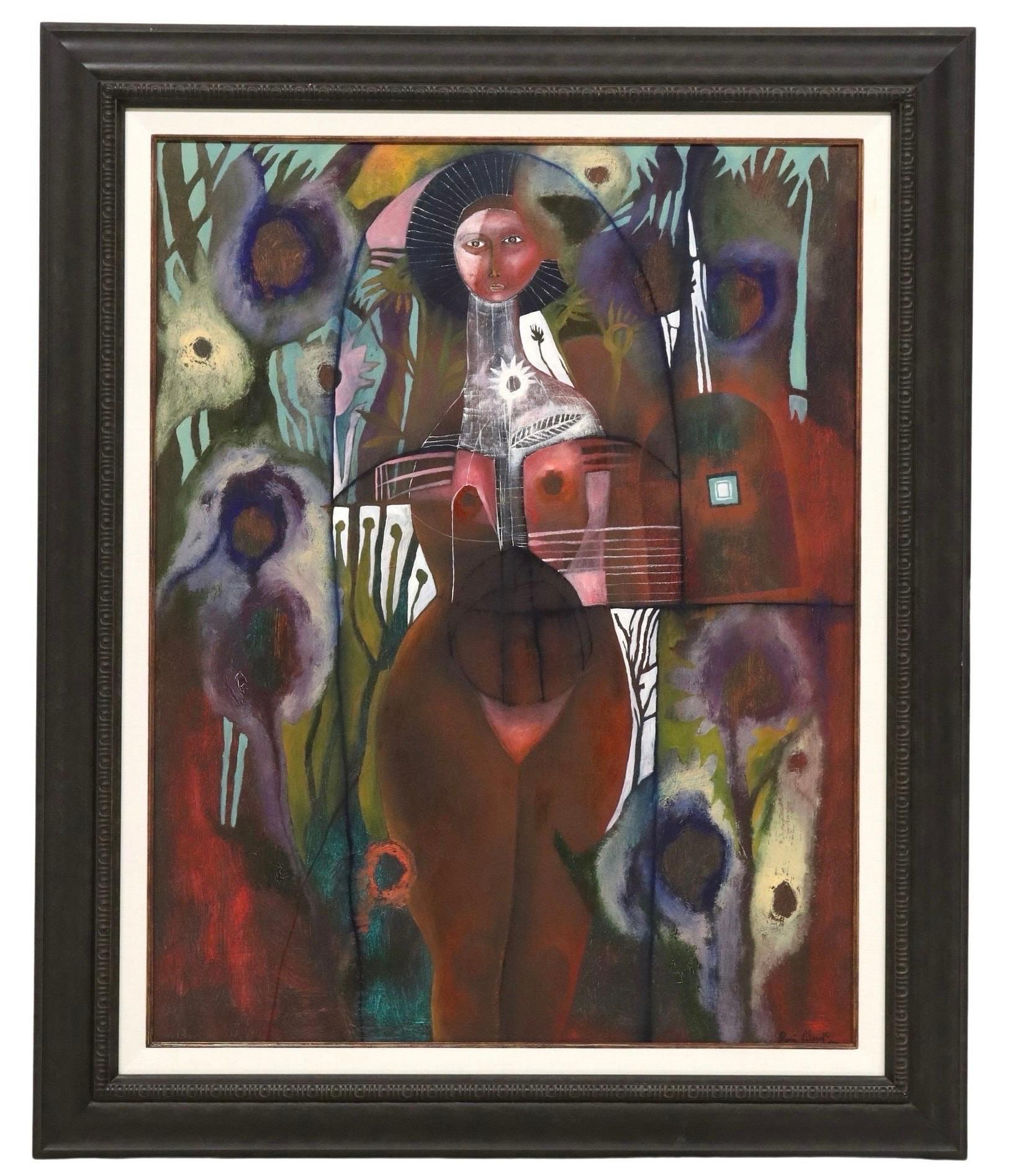 Rene Alavarado 2001 Abstract Woman Painting For Sale 4