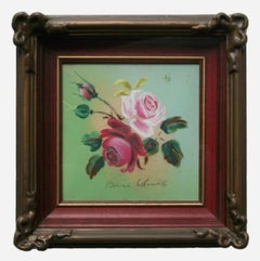 RENE AMES - Vintage Oil Pastel on Paper - Framed - Signed - Mid 20th Century