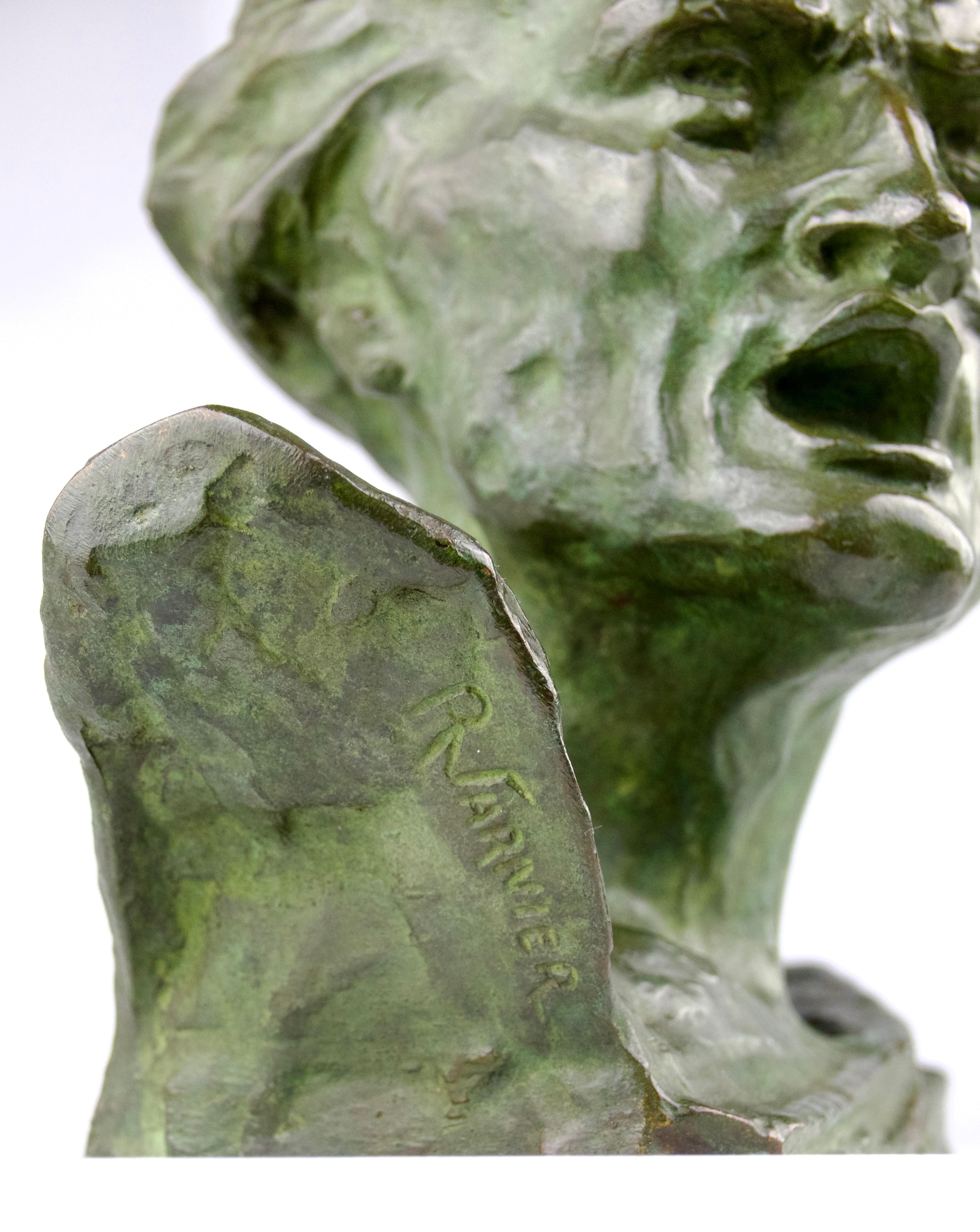 René André Varnier, Demosthenes Bust, France, 1930s In Good Condition For Sale In PARIS, FR
