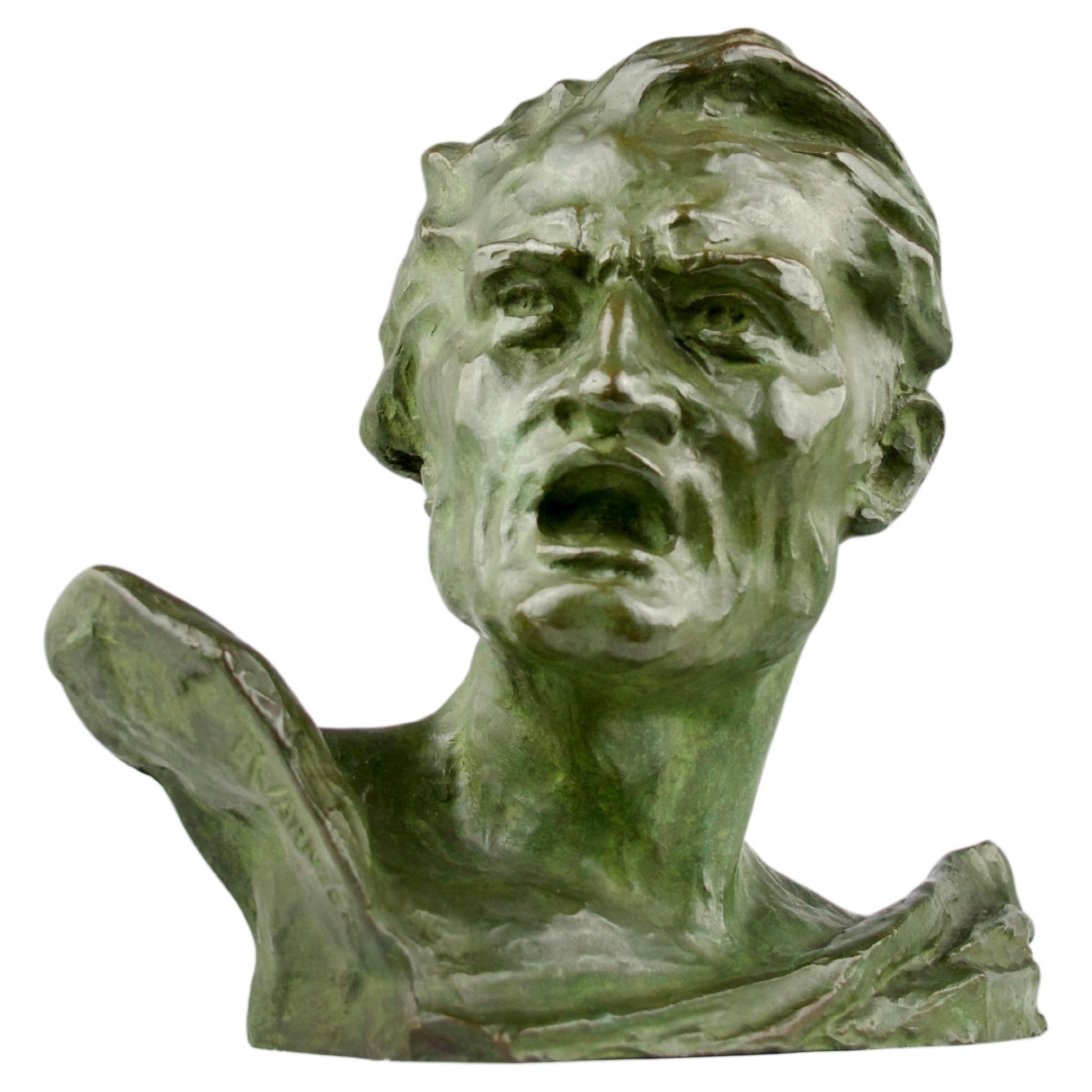 René André Varnier, Demosthenes Bust, France, 1930s For Sale