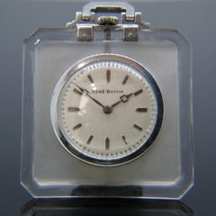 Rene Boivin 1940 Rock Crystal Pocket Watch