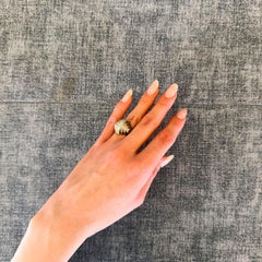 Anillo de oro blanco de 18 quilates con pavé de diamantes Art Déco René Boivin c.1935 Suzanne Belperron