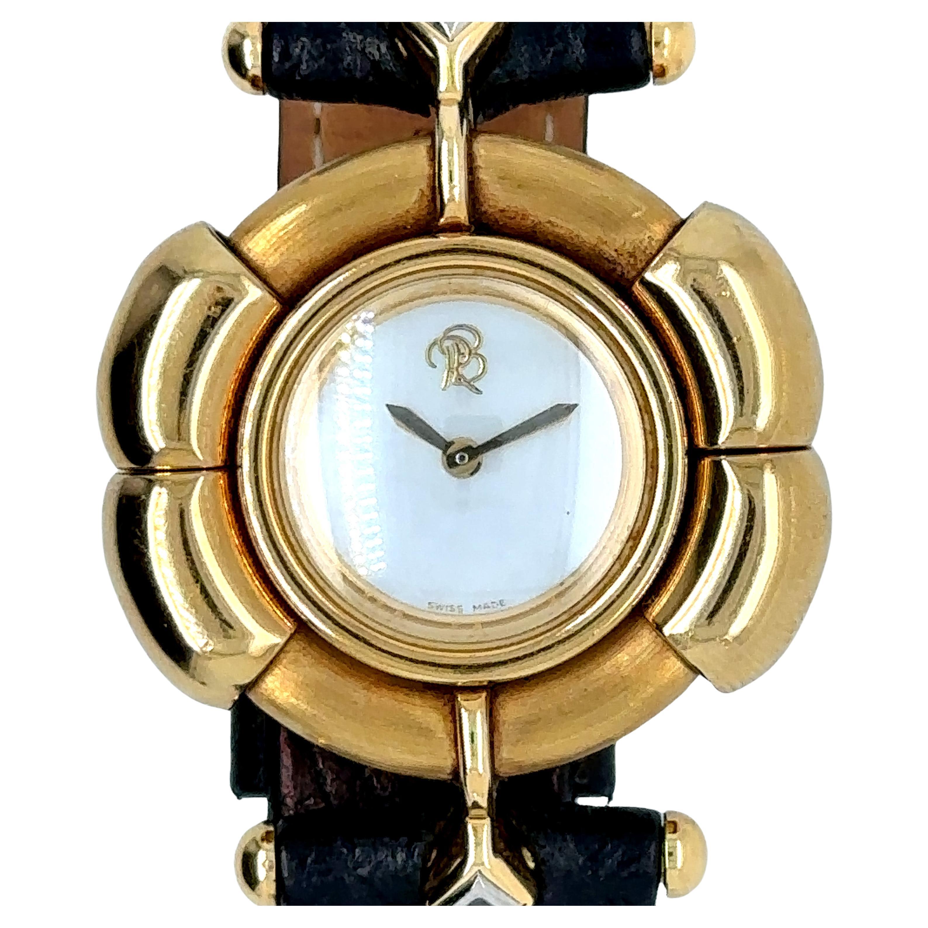  Rene Boivin Chrysalis with Yellow Gold Case in Very Good Condition For Sale