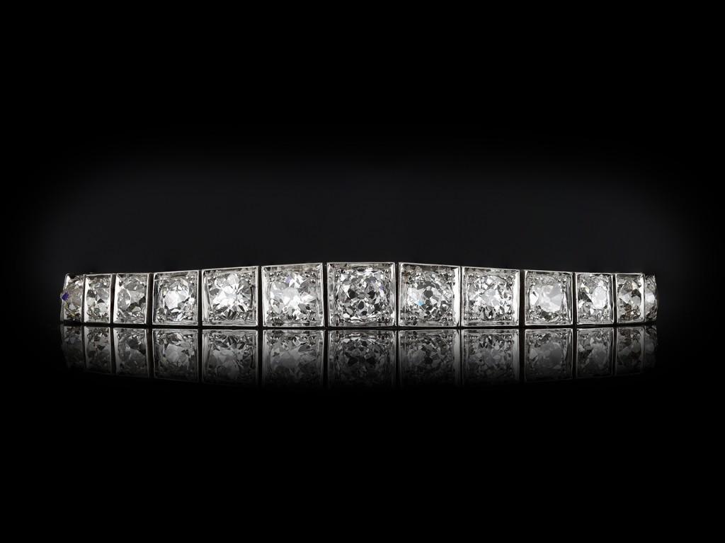 Rene Boivin Diamond Line Bracelet, French, circa 1920 For Sale 1