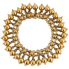 Rene Boivin French Vintage Gold Beaded Fringe Bracelet
