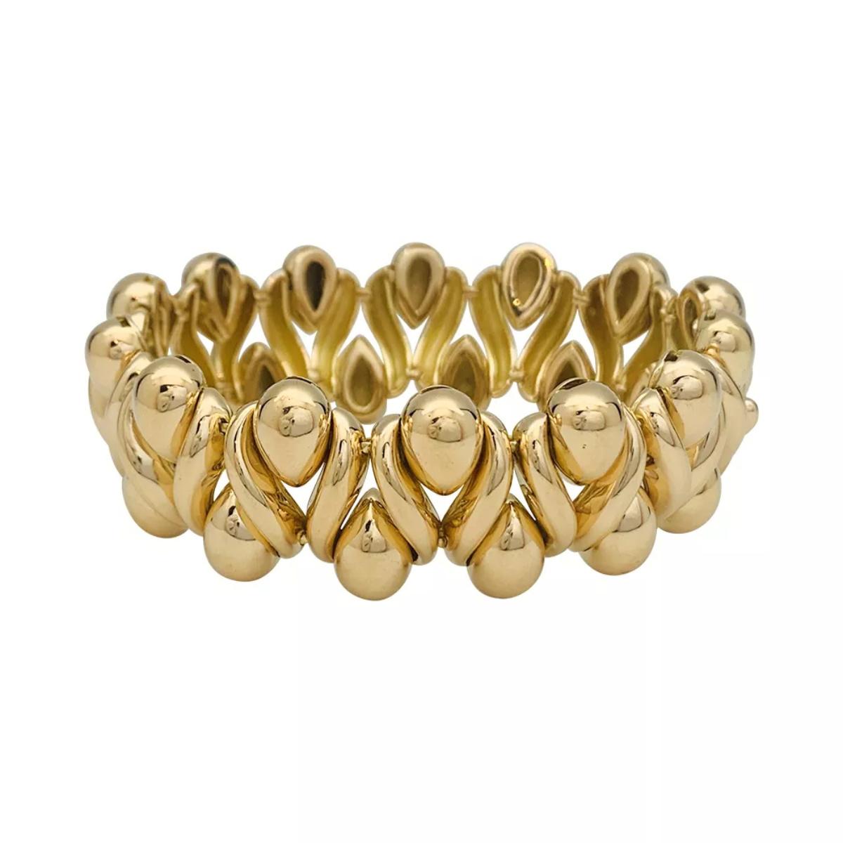 A vintage René Boivin 18Kt yellow gold bracelet, 