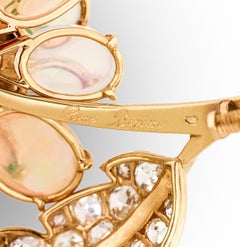 René Boivin Opal Floral Brooch