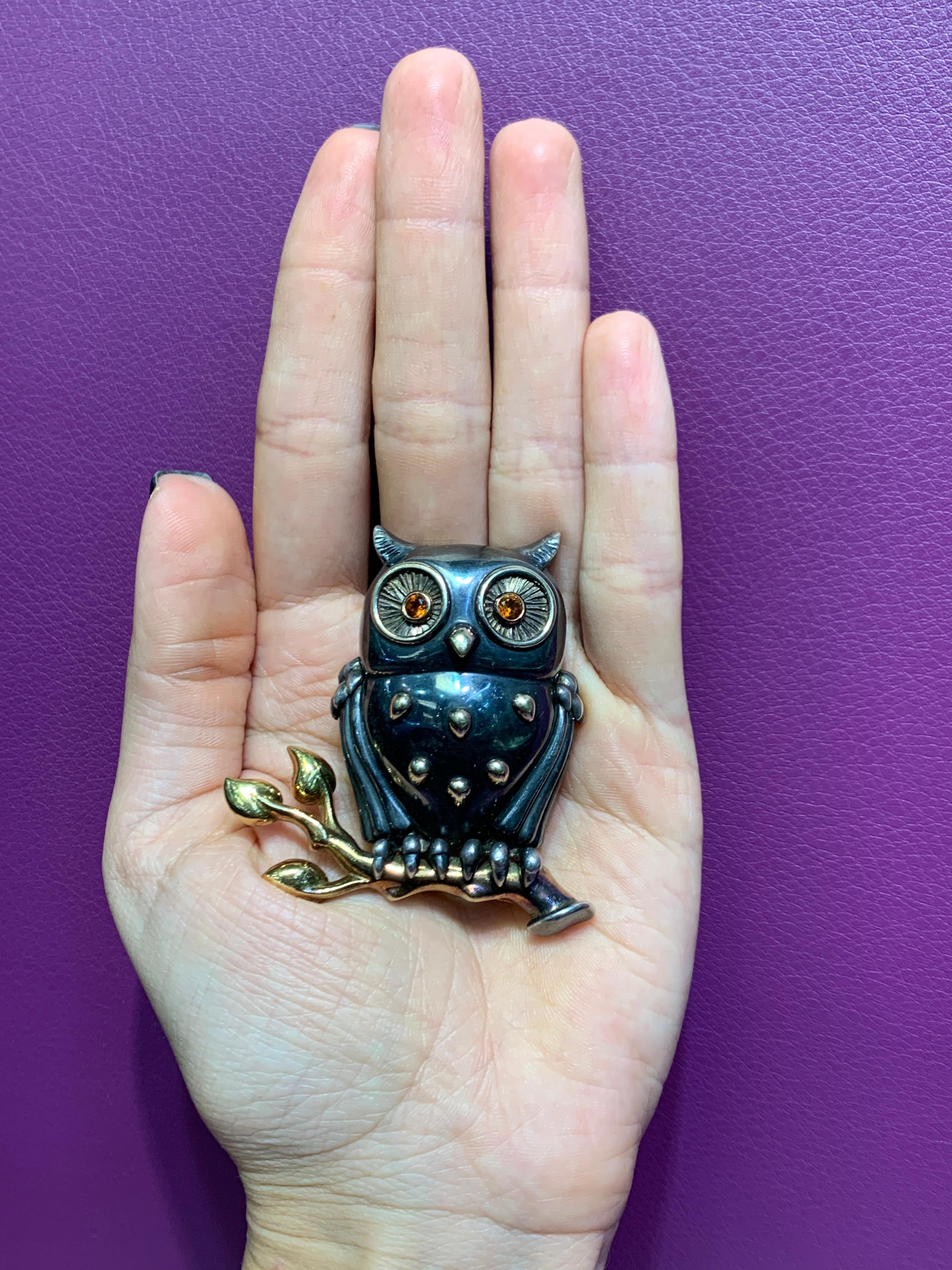 Rene Boivin Owl Brooch For Sale 2