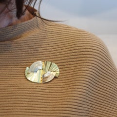 RENE BOIVIN Paris 1935 Belperron Art Deco Convertible Clips-Brooch In 18Kt Gold