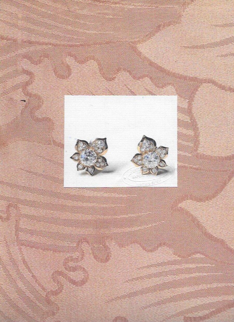 René Boivin Paris Diamond Leaf Earrings 2