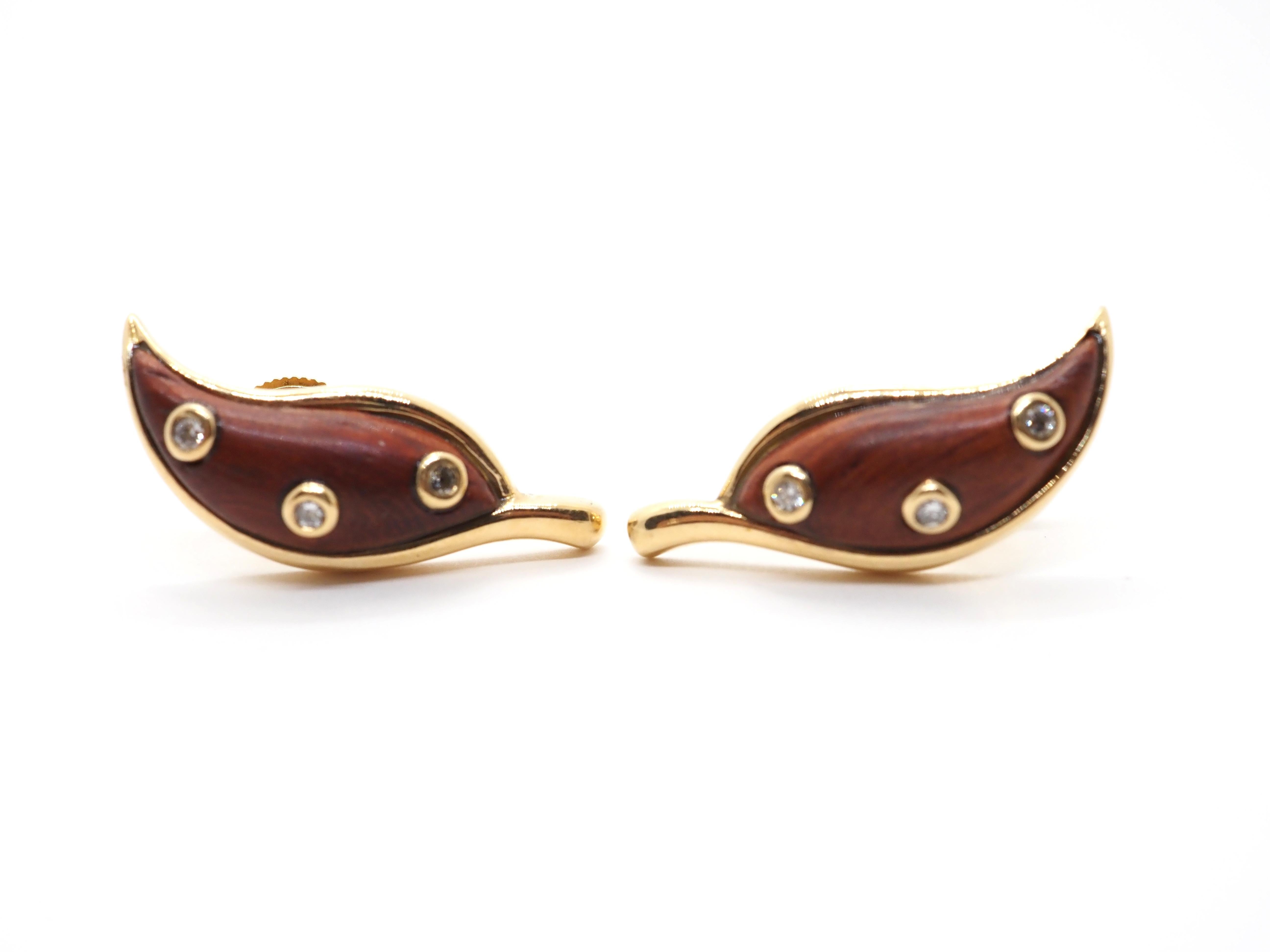 Rene Boivin Wood, 18 Karats Yellow Gold and Gemstones Set For Sale 11
