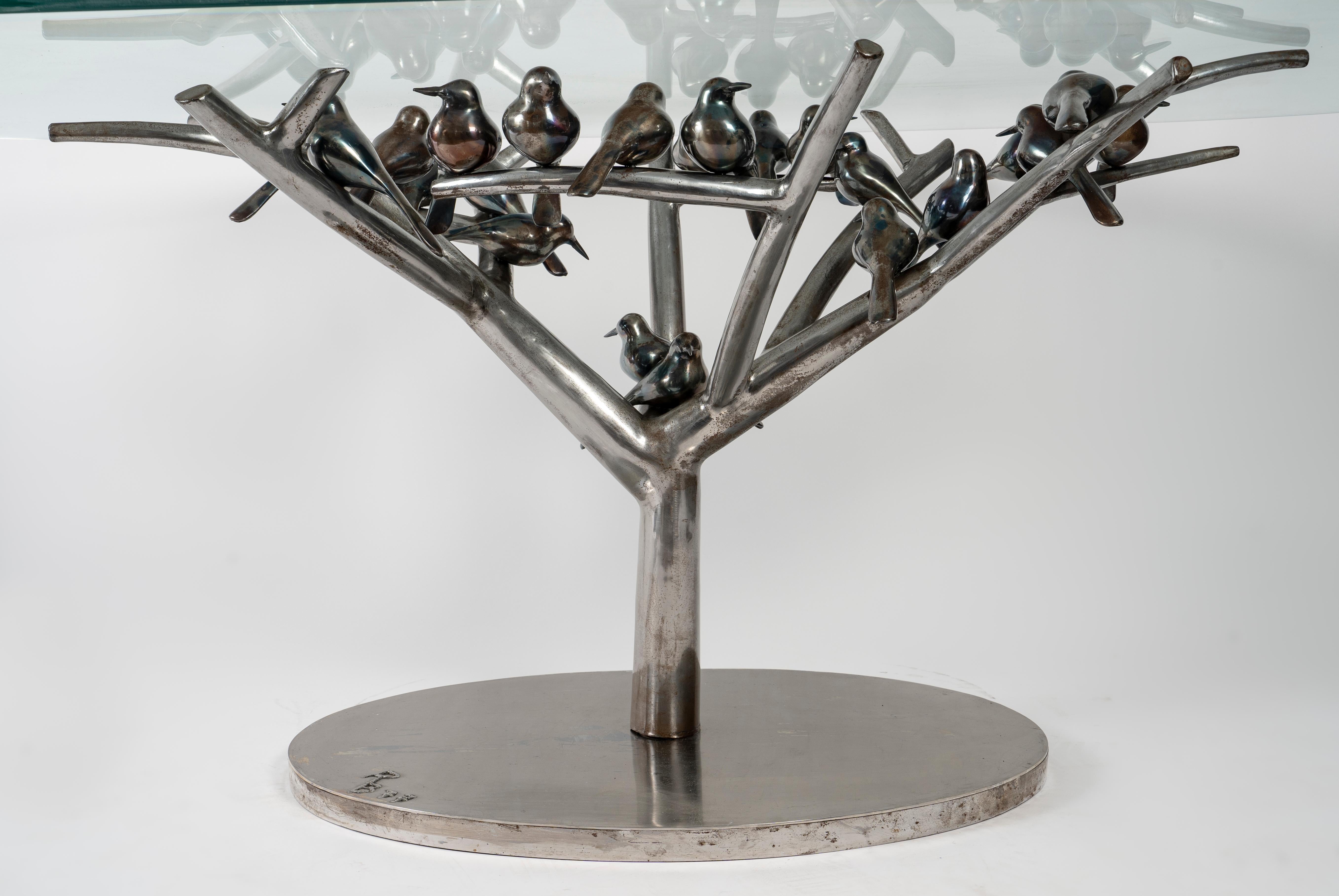 Moderne René Broissand, Birds Dining Table Sculpture, Modern Dining