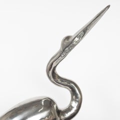 Rene Broissand, Escultura Garza, Acero inoxidable, Diseño, Modernismo, Pájaro, 1970