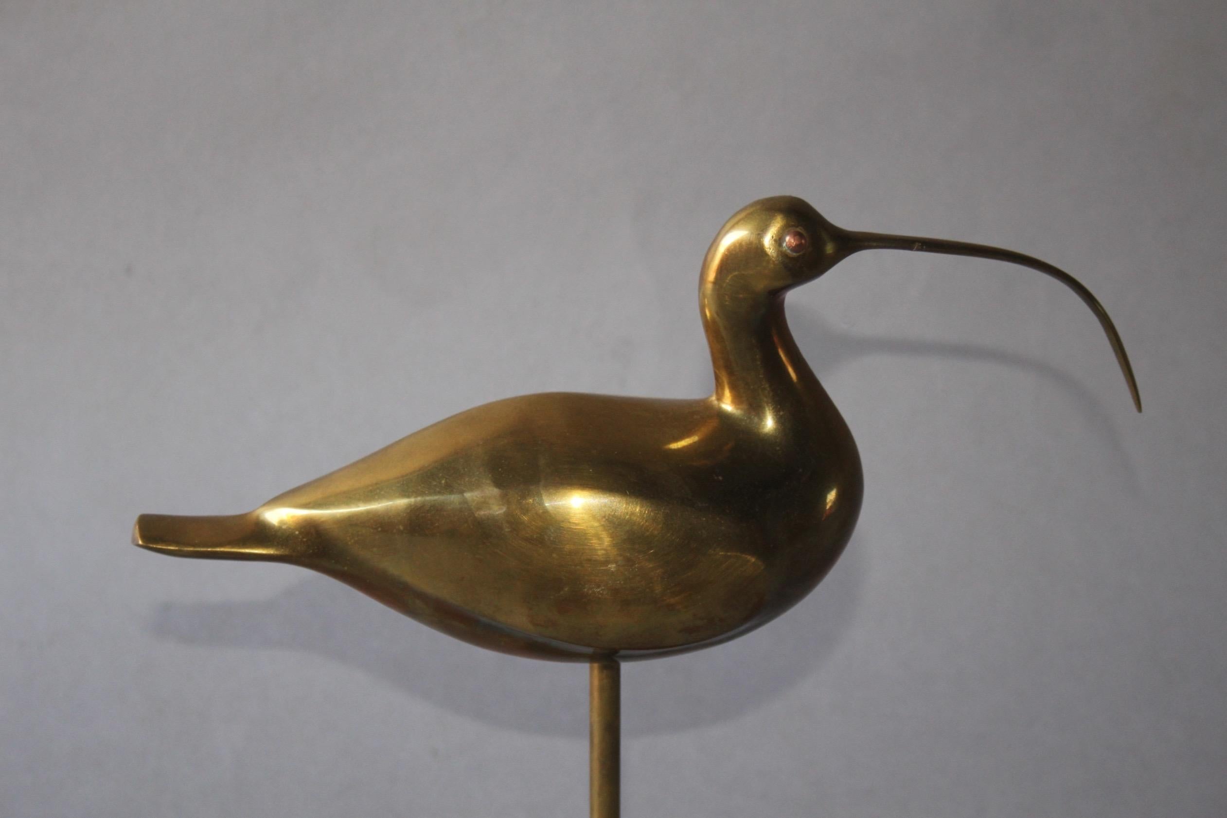 European Rene Broissand Style Brass Bird