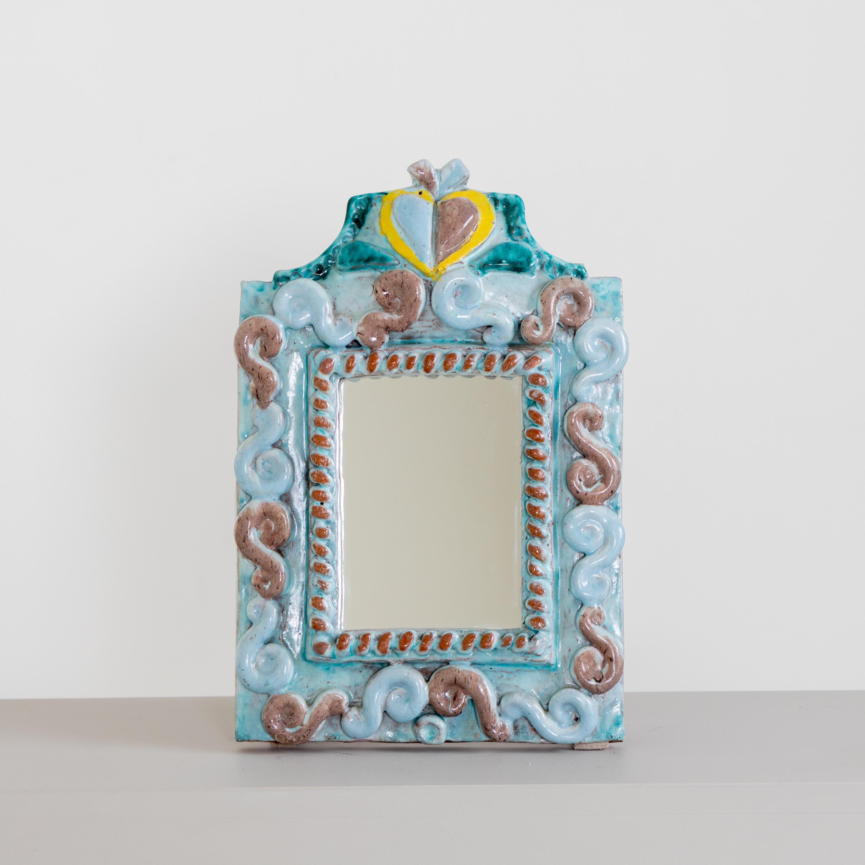 French René Buthaud, Mirror Frame, France 1940s For Sale