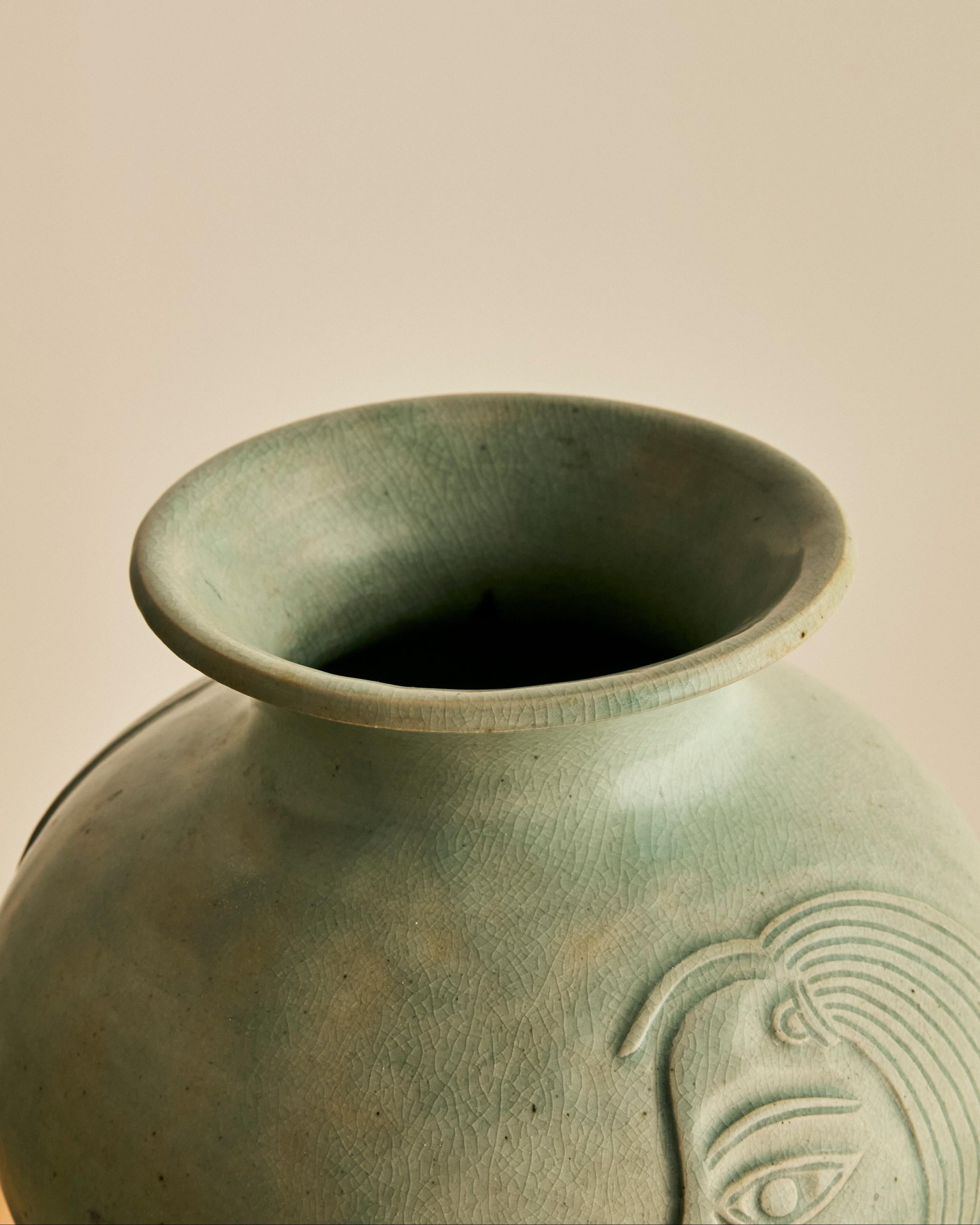 Francese René Buthaud Ceramic Vase c. 1935 in vendita