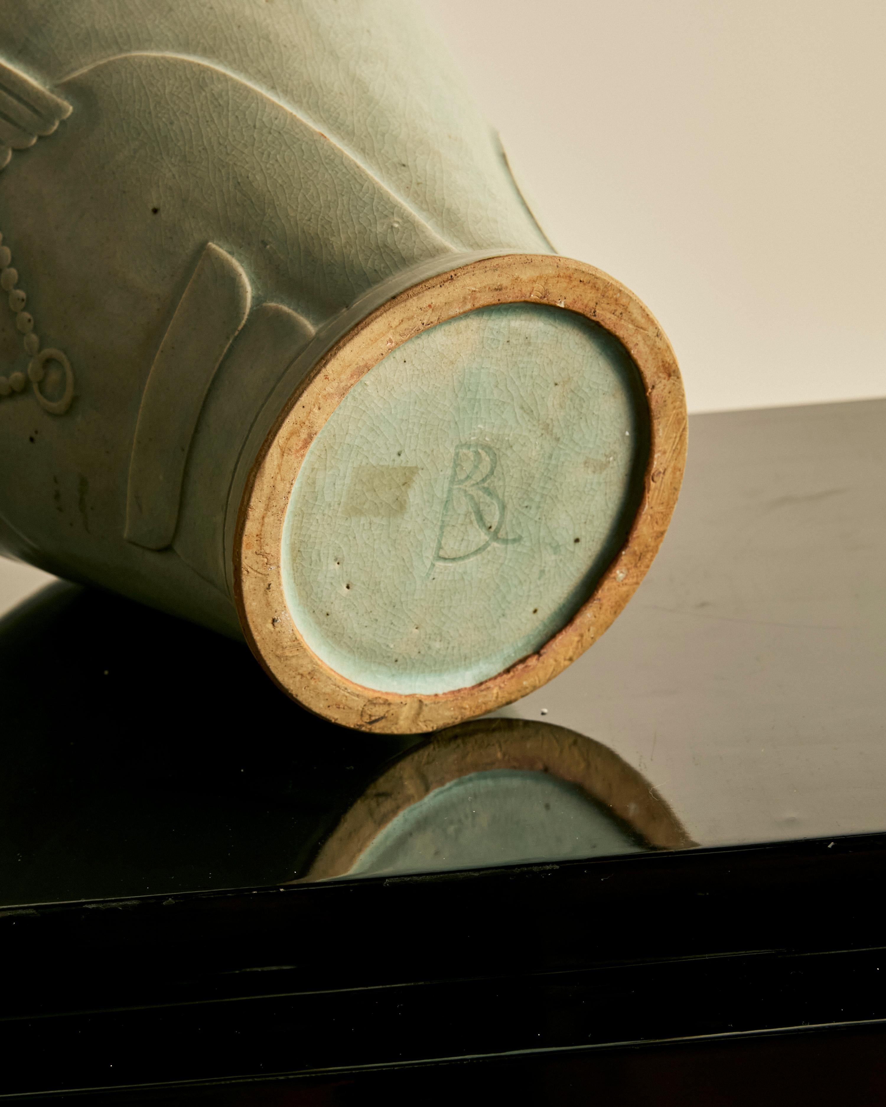 Smaltato René Buthaud Ceramic Vase c. 1935 in vendita