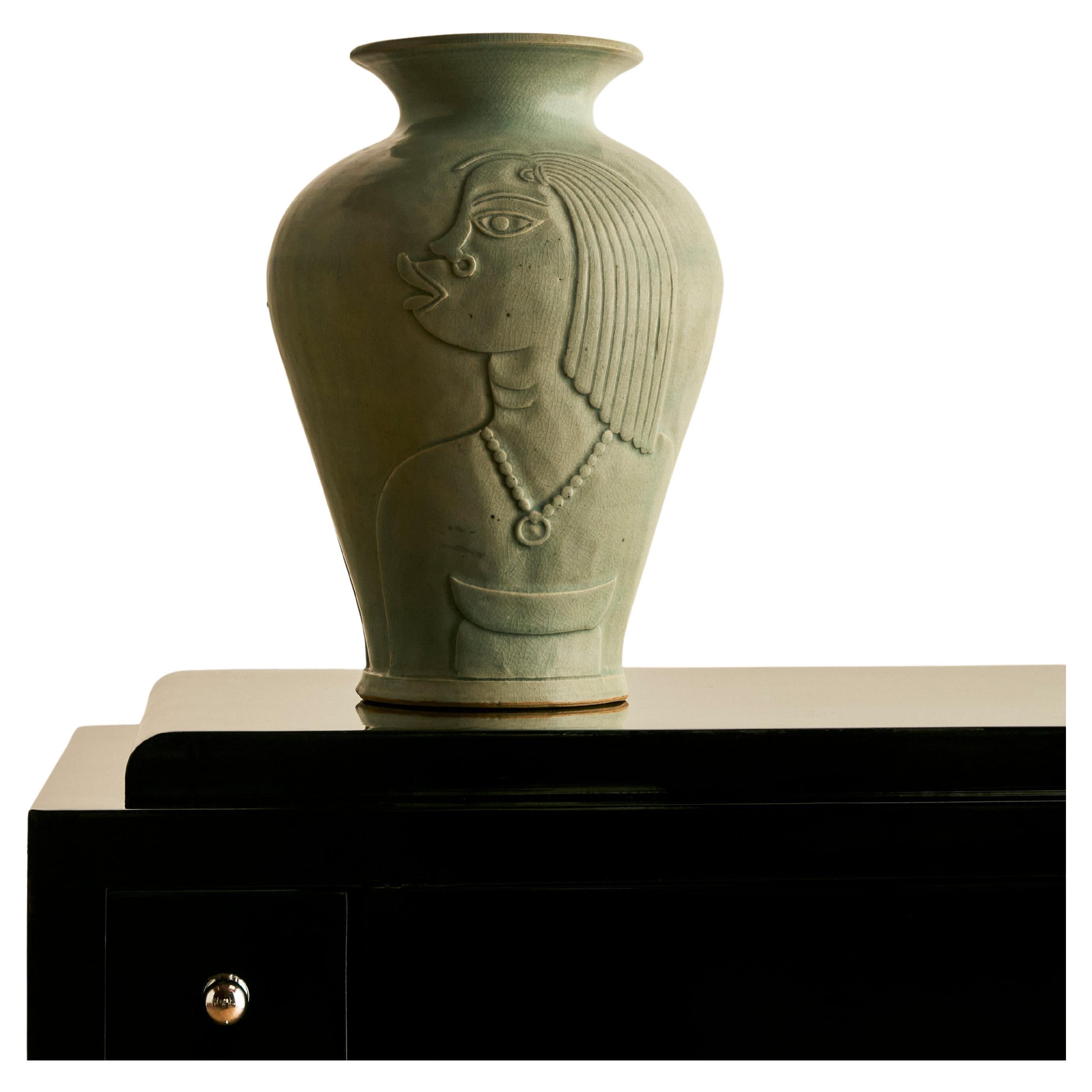 René Buthaud Ceramic Vase c. 1935 in vendita