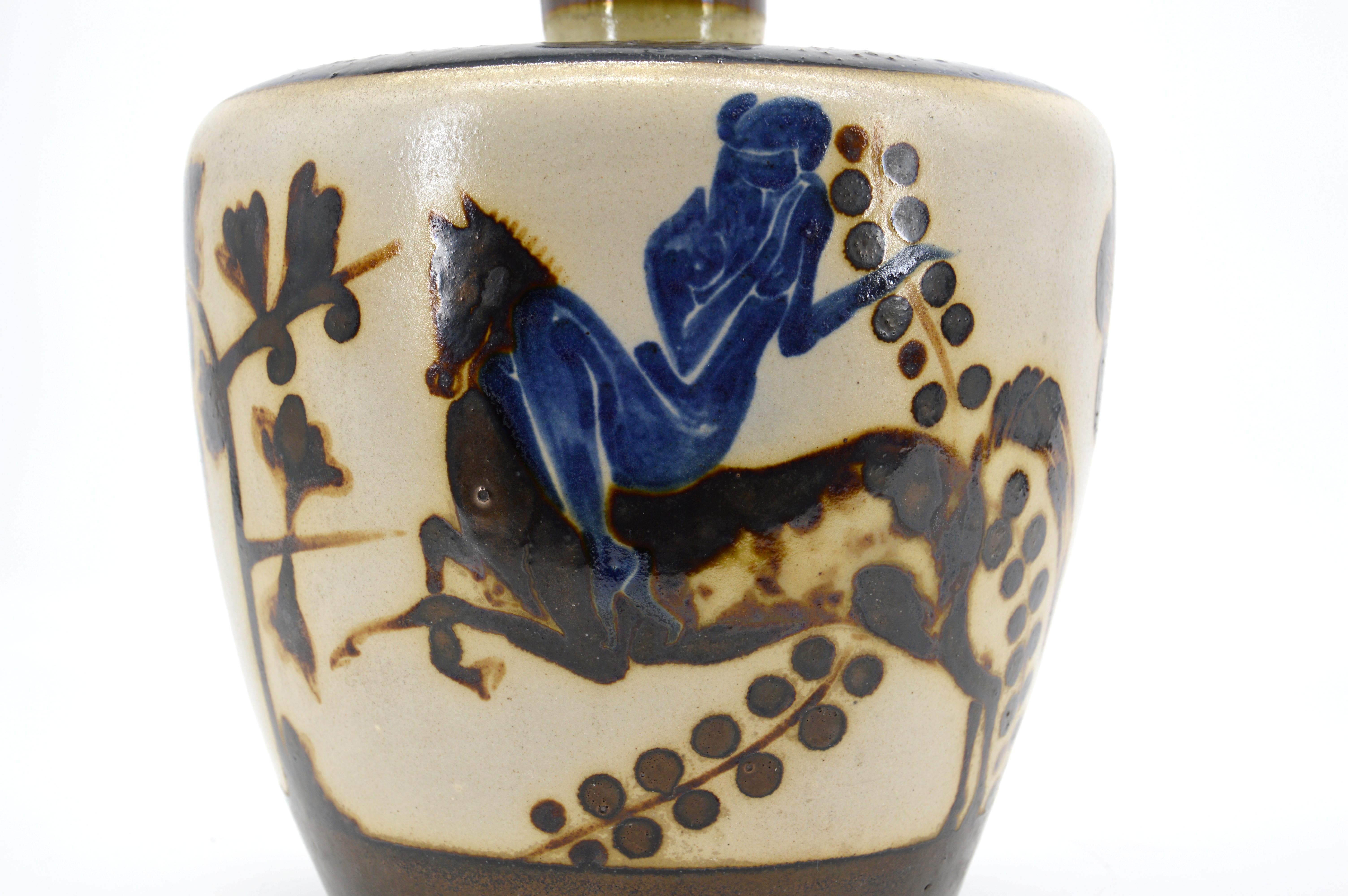 Art Deco Rene Buthaud for Primavera Large Ceramic Vase, 1923-1926
