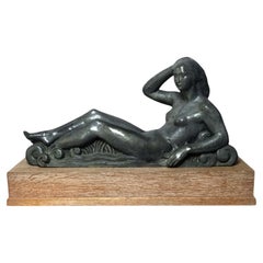 Art Deco Meisterwerk Skulptur von René Buthaud