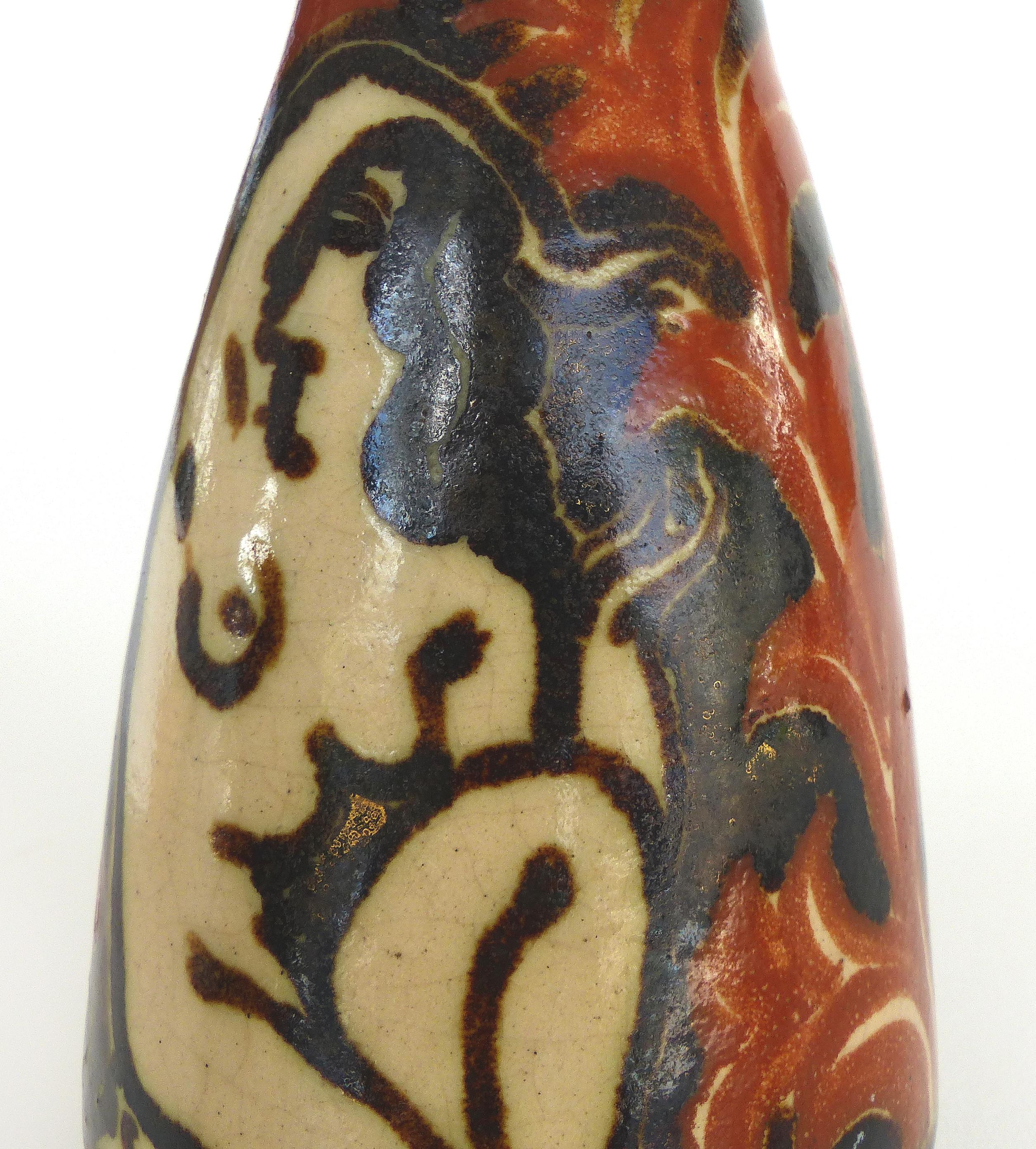 20th Century René Buthaud French Art Deco Ceramic Vase, Nude Figures