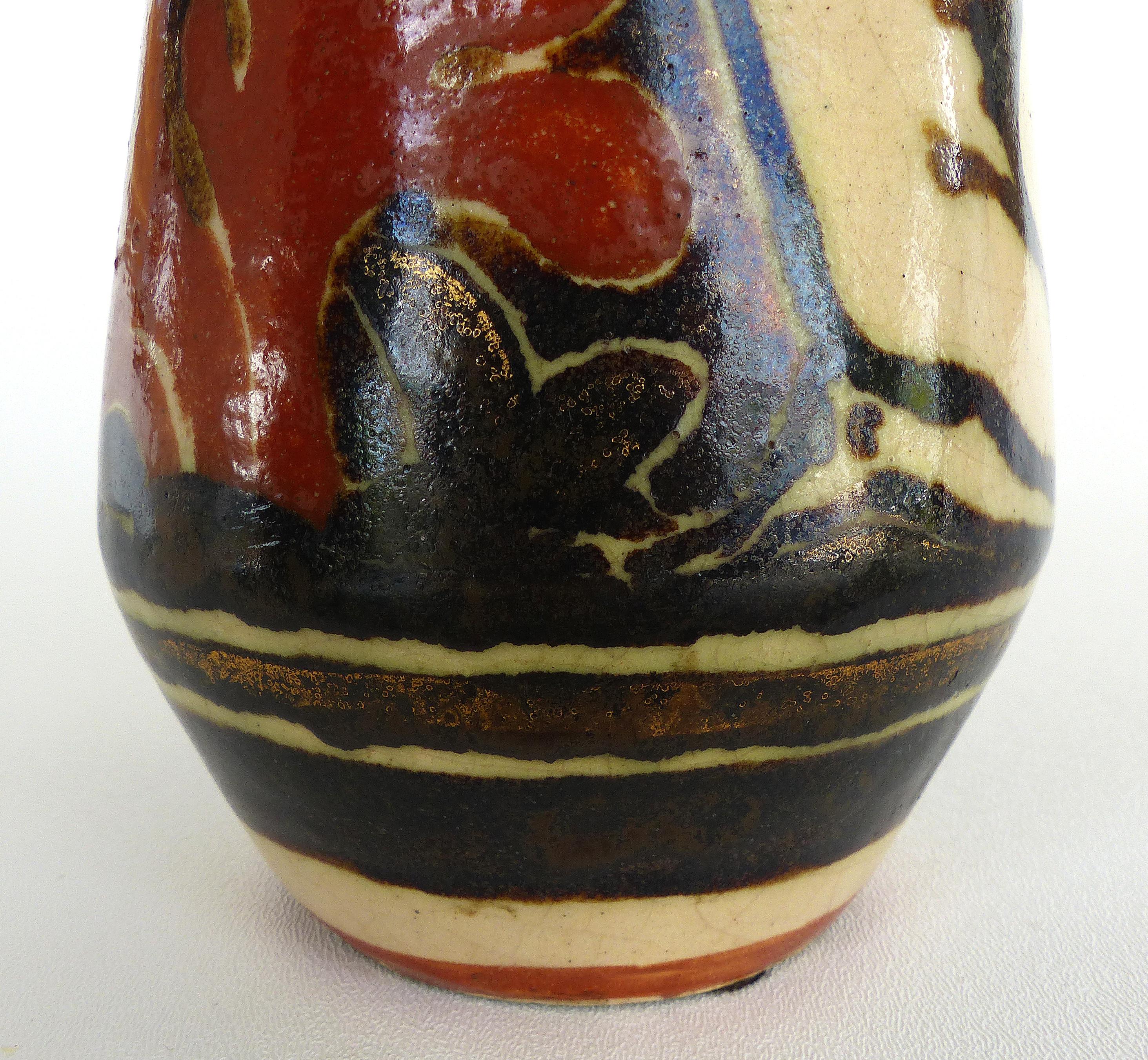 René Buthaud French Art Deco Ceramic Vase, Nude Figures 1
