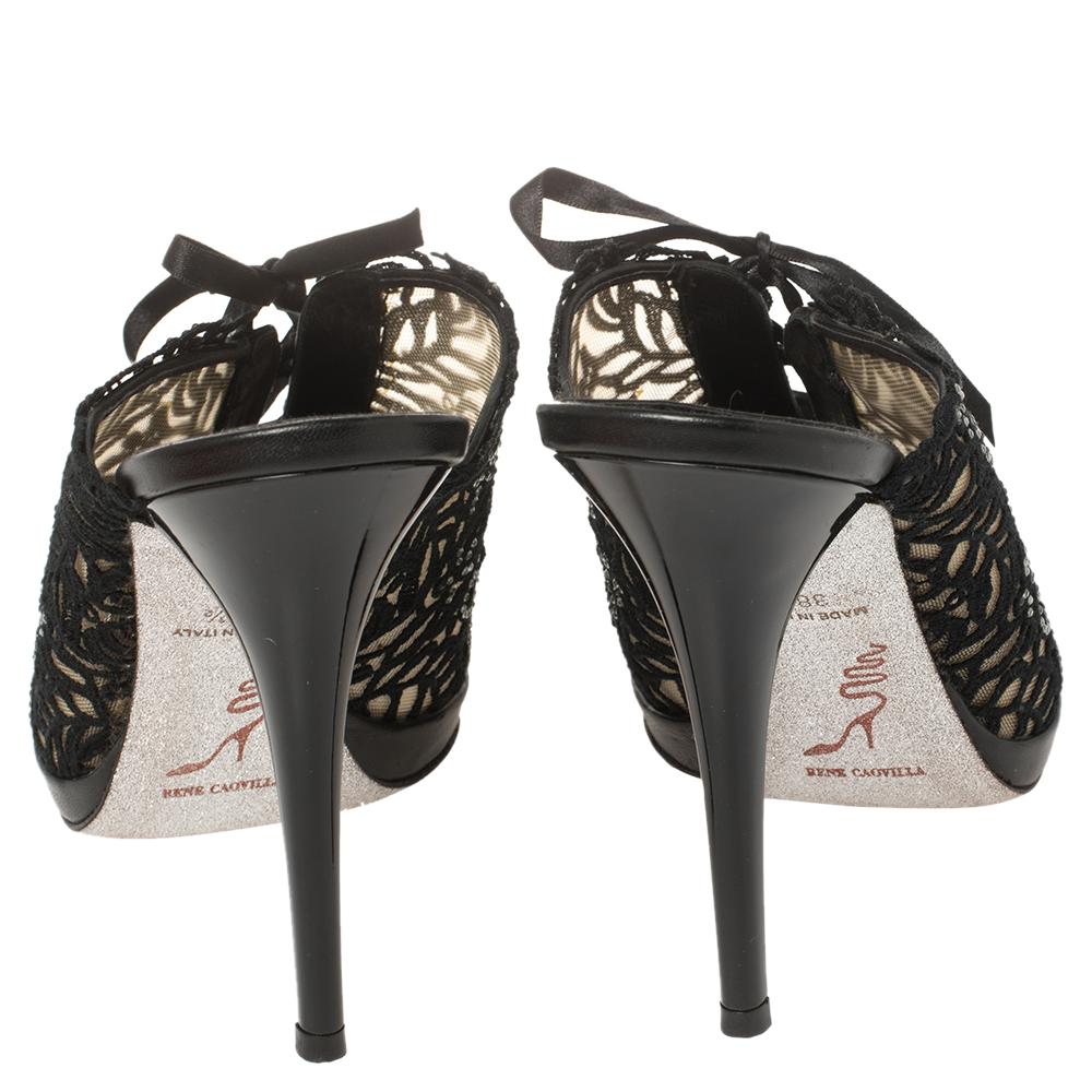 black rene caovilla heels