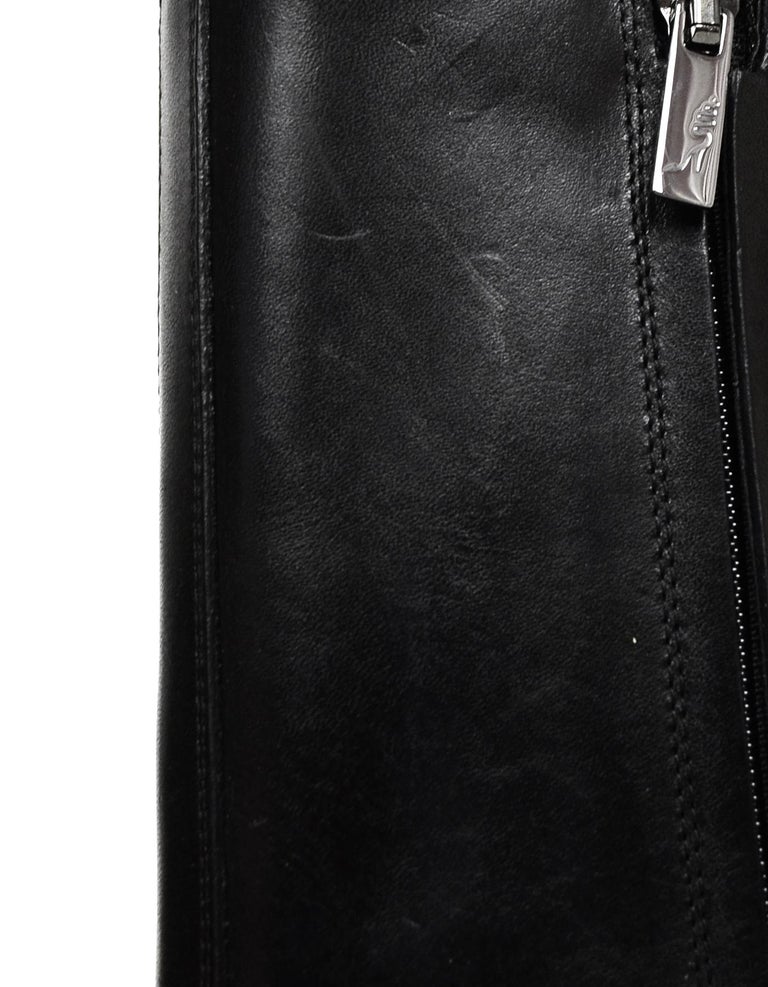 Rene Caovilla Black Leather Crystal Embellished Combat Boots sz 38 For ...