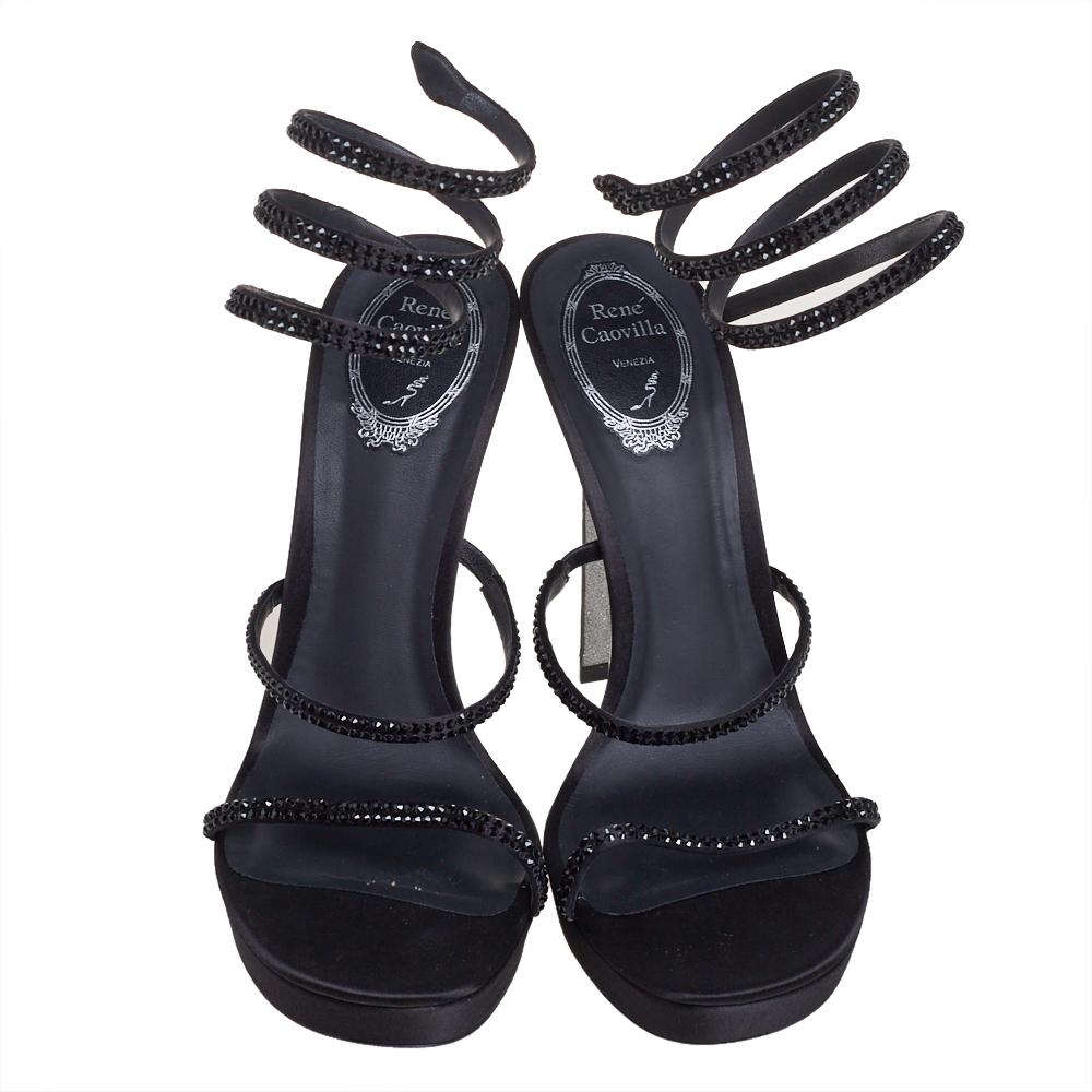 Gorgeous sandals are a closet essential, and there's no reason why yours must be left behind. No better start than with the Cleo sandals from René Caovilla! They have satin straps embellished with crystals and they are constructed in such a way that