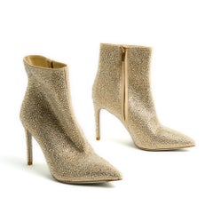 Rene Caovilla Bottines strass IT36 Jeweled Ankle Boots UK4 US6.5 New