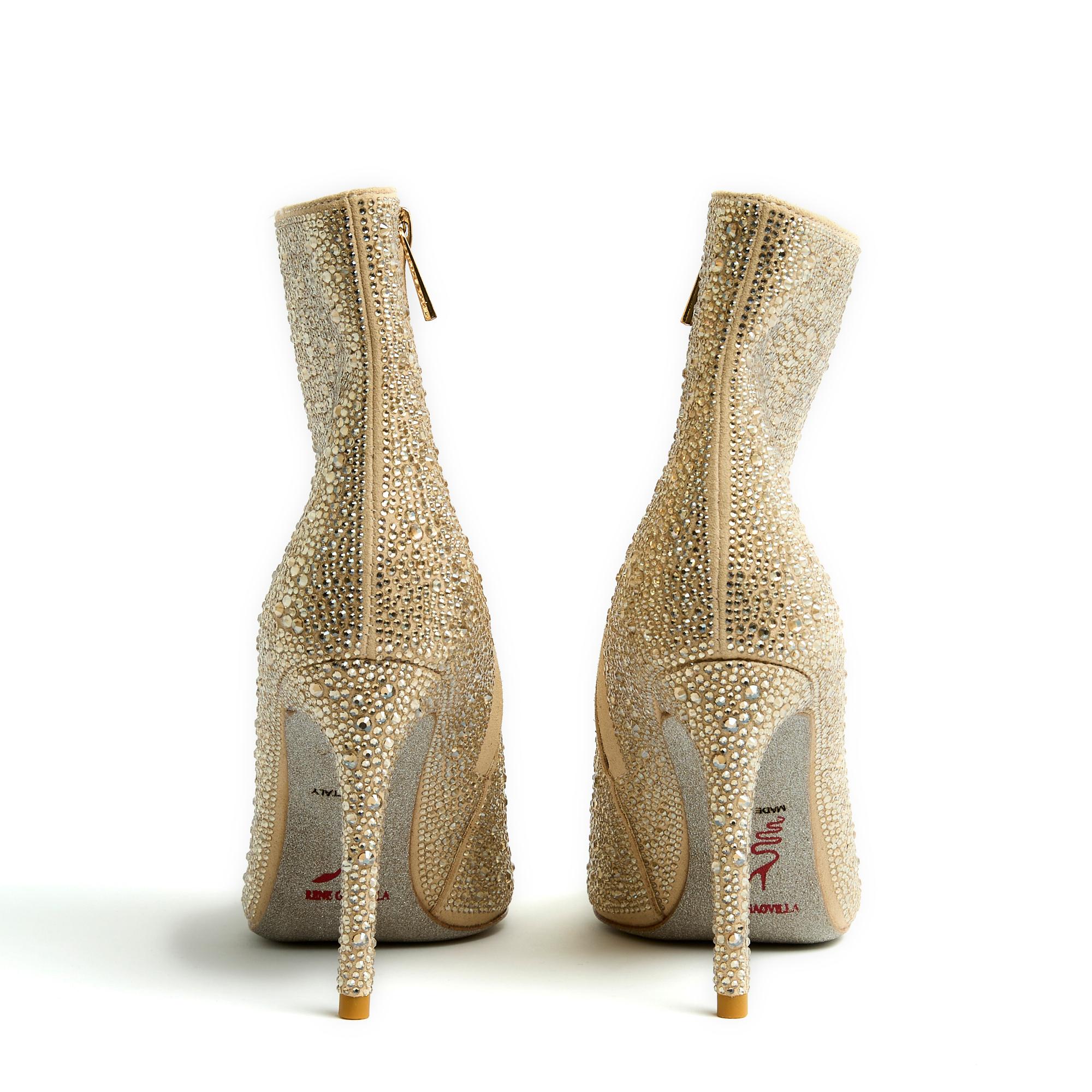 Rene Caovilla Bottines strass IT36 Jeweled Ankle Boots UK4 US6.5 New In New Condition For Sale In PARIS, FR