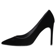 Rene Caovilla Crystal Trim Velvet Heels