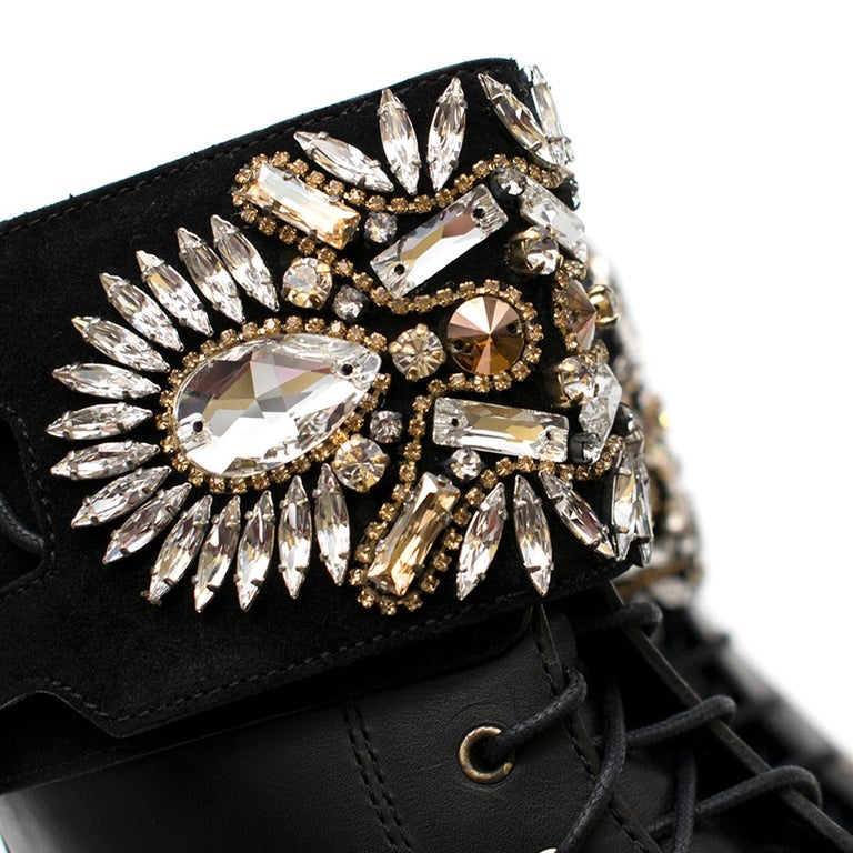 rene caovilla embellished biker leather boots