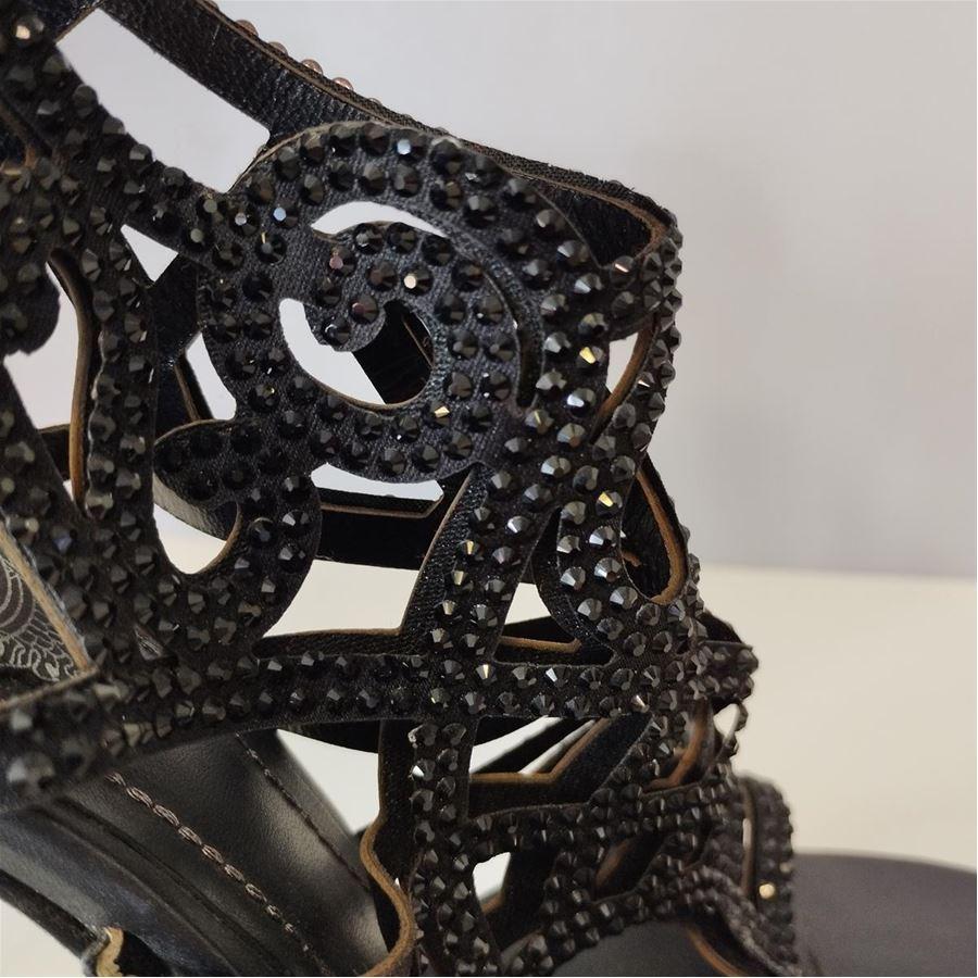 René Caovilla High sandals size 37 1/2 In Excellent Condition For Sale In Gazzaniga (BG), IT