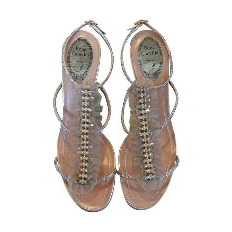 René Caovilla Juwelensandalen