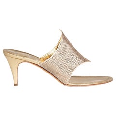 Rene Caovilla - Mules impreziosite in oro metallizzato Taglia IT 40.5