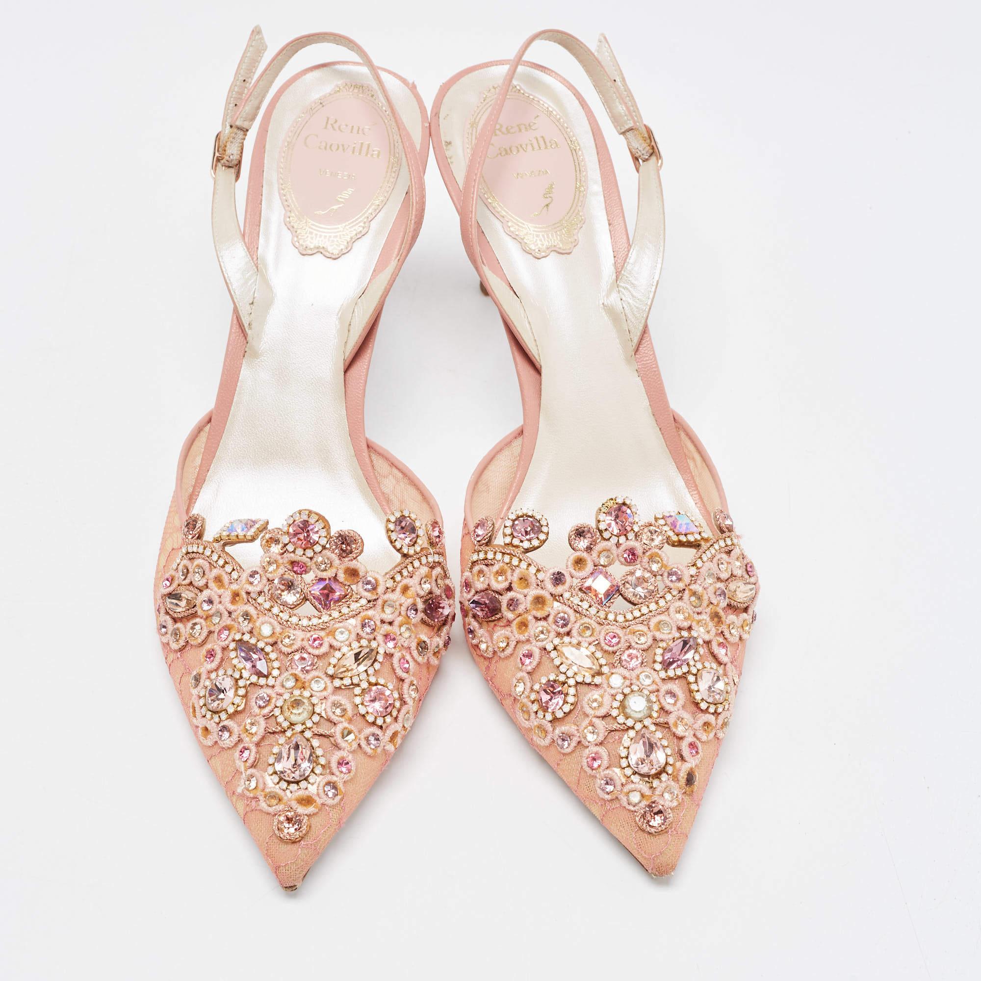 Make a chic style statement with these designer pumps. They showcase sturdy heels and durable soles, perfect for your fashionable outings!

Includes: Original Dustbag

