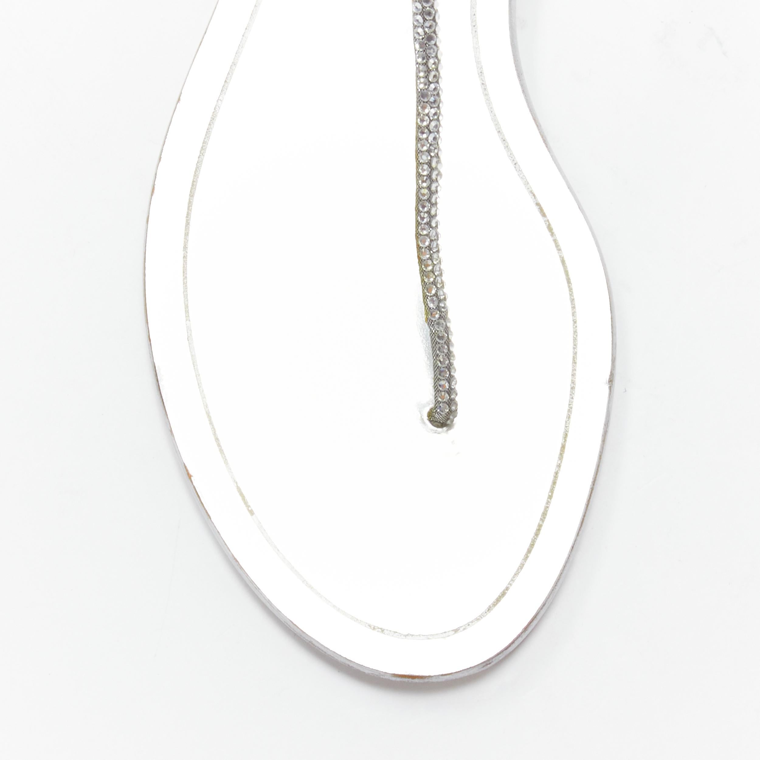 silver t strap sandals